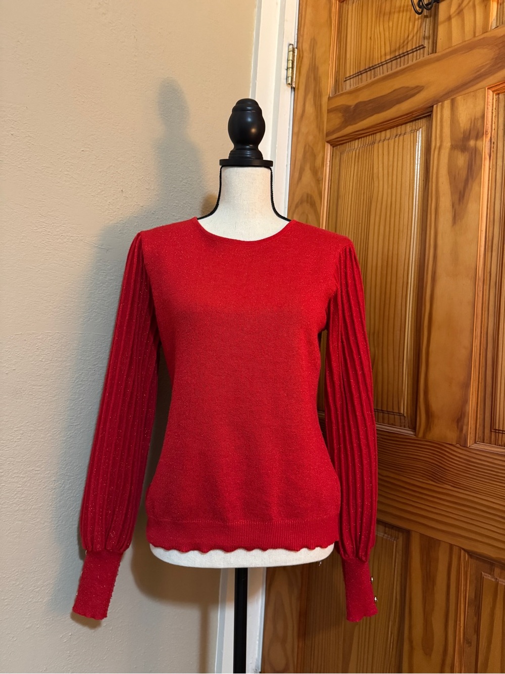 Nanette Lepore Red Long-Sleeve Women's Sweater